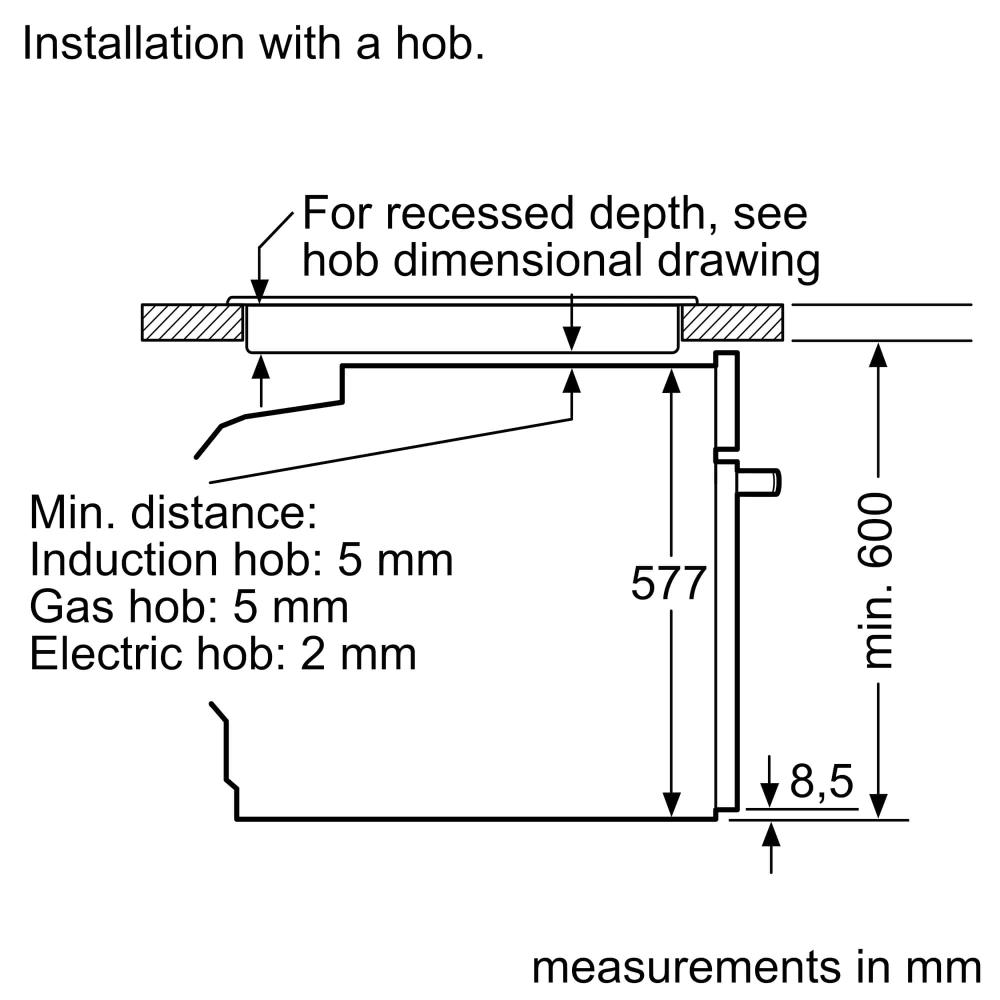 Схема установки с варочной панелью