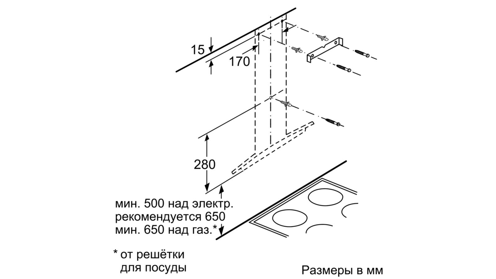 Bosch pxy621dx6e схема встраивания